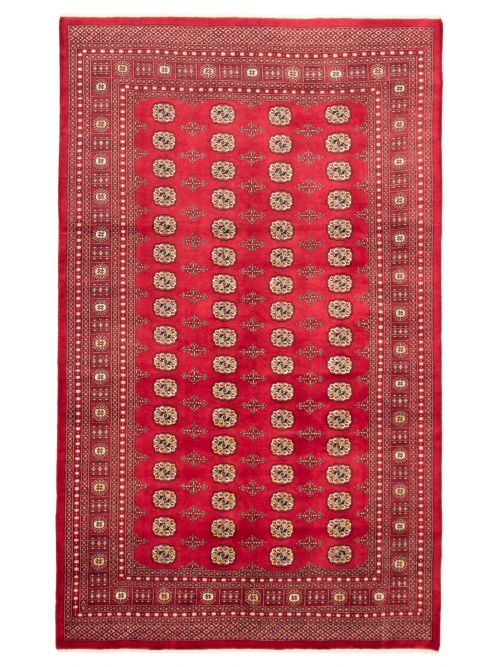 Pakistani Finest Peshawar Bokhara 6'6" x 10'10" Hand-knotted Wool Rug 