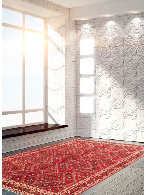 Persian Style 6'4" x 9'10" Hand-knotted Wool Rug 
