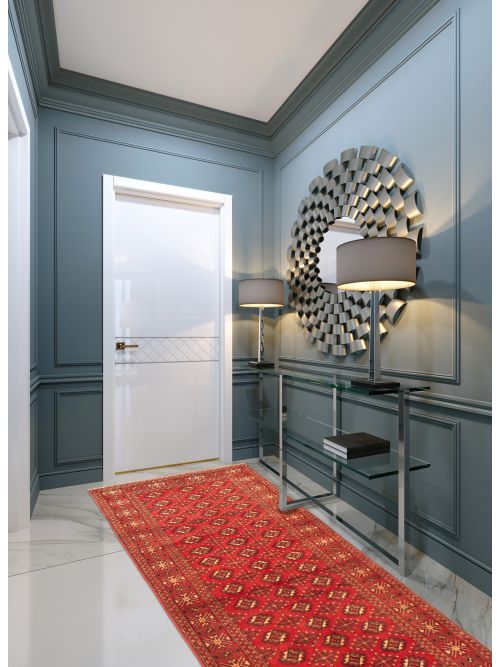 Persian Style 3'7" x 9'9" Hand-knotted Wool Rug 