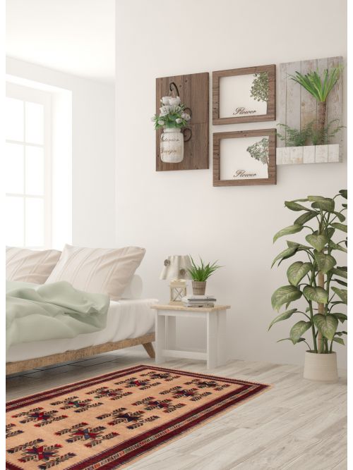 Afghan Rizbaft 2'10" x 4'9" Hand-knotted Wool Rug 