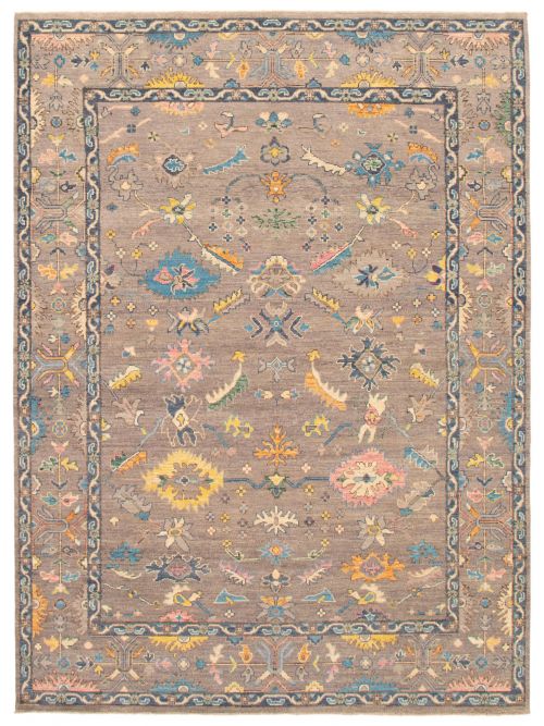 Pakistani Modern Oushak 8'11" x 12'0" Hand-knotted Wool Rug 