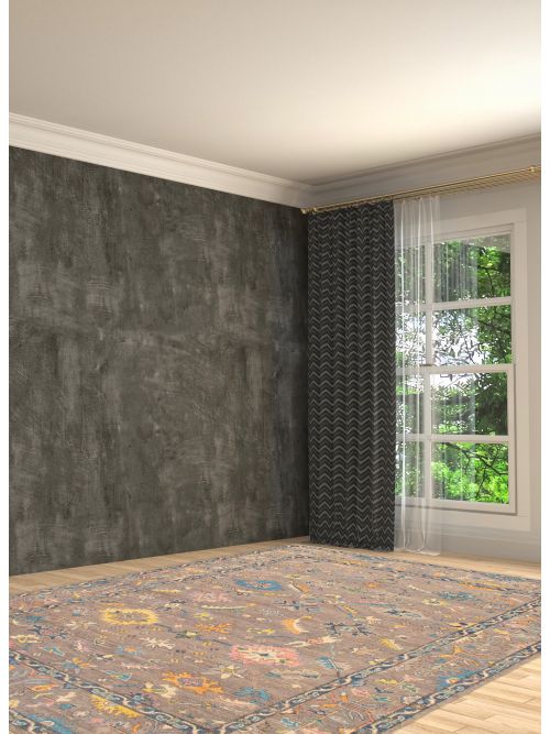 Pakistani Modern Oushak 8'11" x 12'0" Hand-knotted Wool Rug 