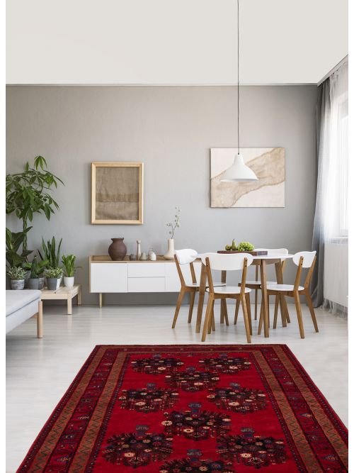 Afghan Royal Baluch 7'0" x 9'9" Hand-knotted Wool Rug 
