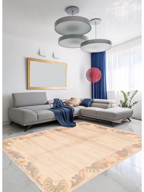 Nepal Aurora 6'8" x 9'8" Hand-knotted Wool Rug 