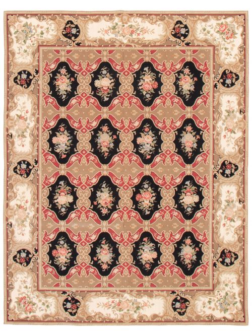 Chinese French Tapestry 7'8" x 10'2" Needlepoint Wool Tapestry Kilim 