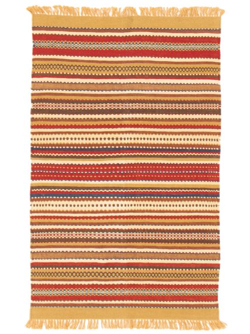 Indian Cambridge 3'6" x 5'8" Flat-Weave Wool Kilim 