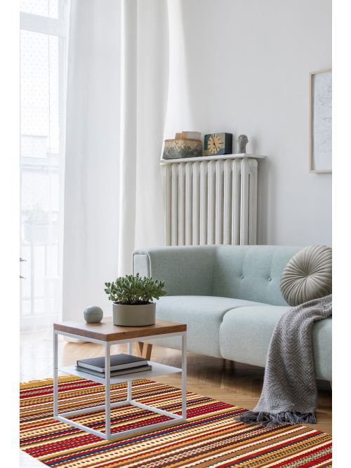 Indian Cambridge 3'6" x 5'8" Flat-Weave Wool Kilim 