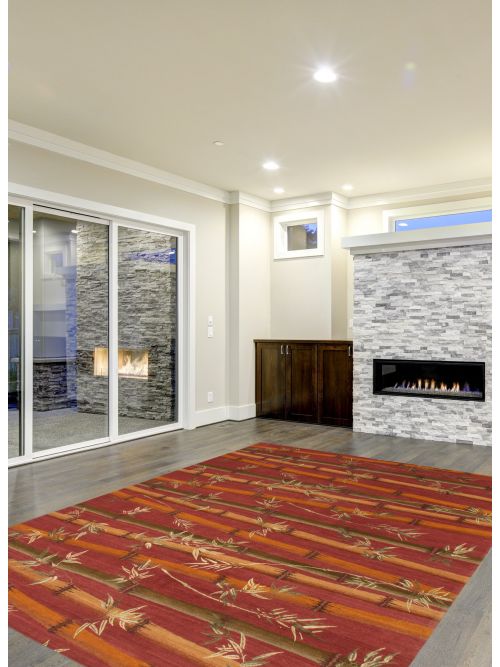 Nepal Silk Touch 8'0" x 10'0" Hand-knotted Silk, Wool Rug 