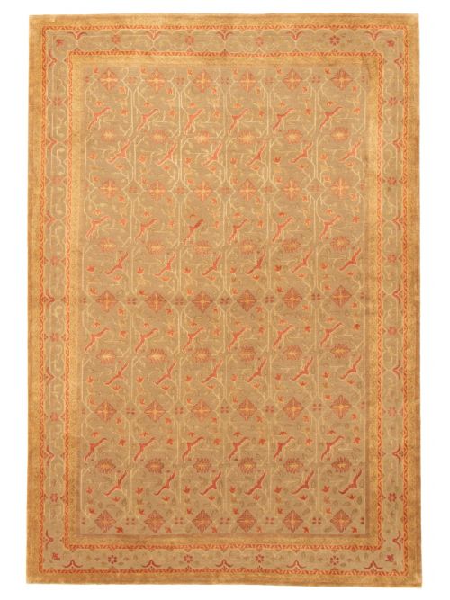 Nepal Silk Touch 6'1" x 9'0" Hand-knotted Silk, Wool Rug 