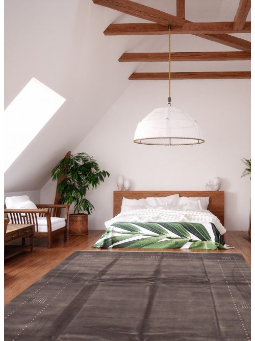 Indo Gabbeh 8'10" x 11'10" Hand Loomed Wool Rug 