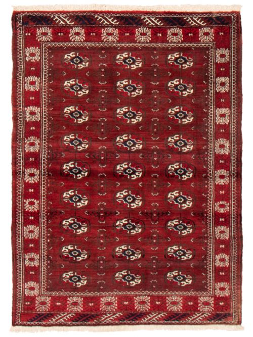 Turkmenistan Turkman 4'2" x 5'10" Hand-knotted Wool Rug 