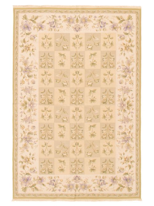 Pakistani Lahor Finest 5'6" x 8'6" Flat-Weave Wool Tapestry Kilim 