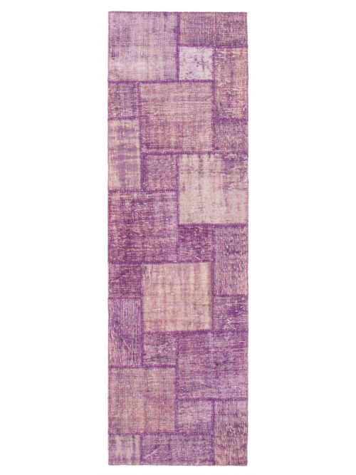 Turkish Color Transition Patchwork 2'11" x 9'10" Hand-knotted Wool Rug 