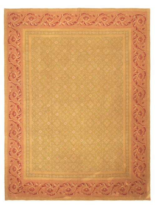 Chinese French Tapestry 8'7" x 11'6" Needlepoint Wool Tapestry Kilim 