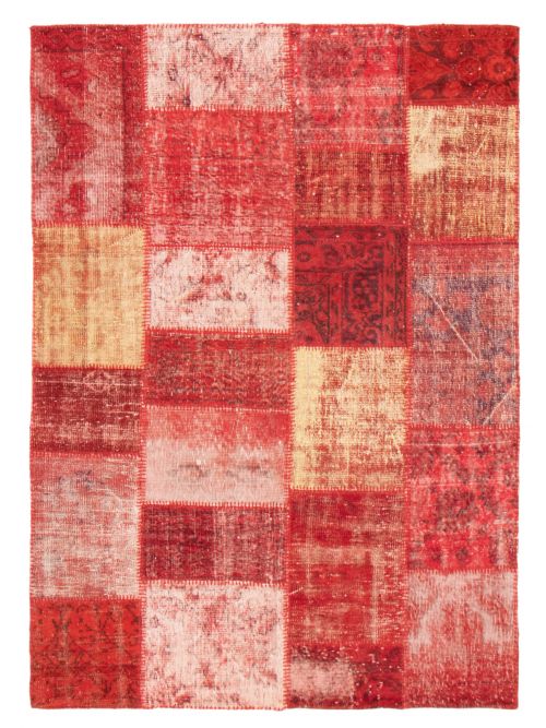 Turkish Color Transition Patchwork 5'6" x 8'6" Hand-knotted Wool Rug 