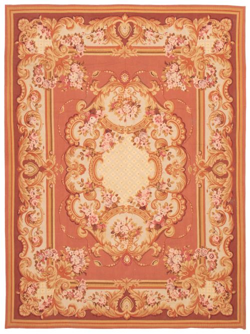 Chinese French Tapestry 8'10" x 12'2" Needlepoint Wool Rug 