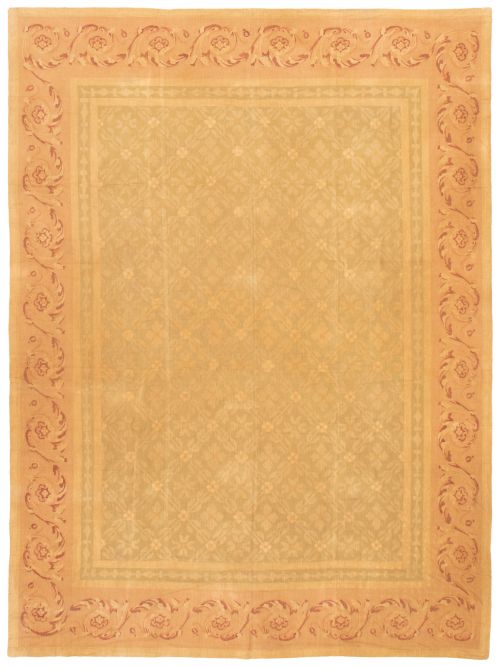 Chinese French Tapestry 8'4" x 11'7" Needlepoint Wool Tapestry Kilim 