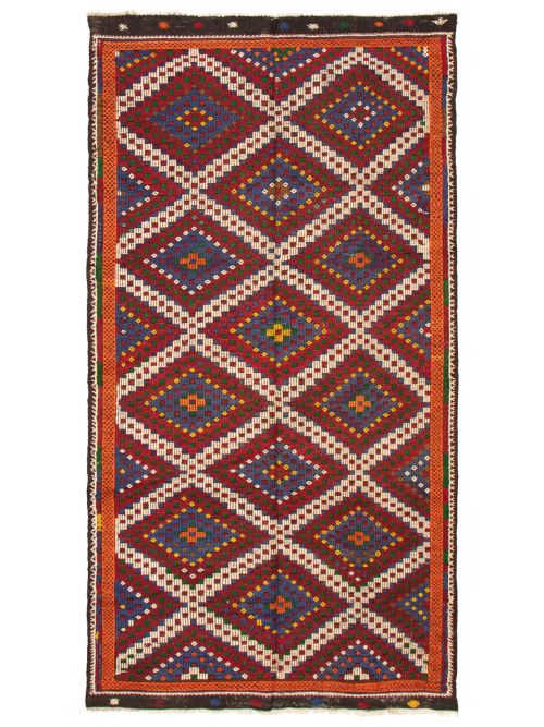 Turkish Konya 6'1" x 11'9" Flat-Weave Wool Tapestry Kilim 