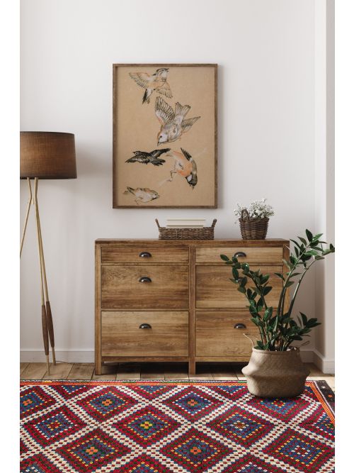 Turkish Konya 6'1" x 11'9" Flat-Weave Wool Tapestry Kilim 