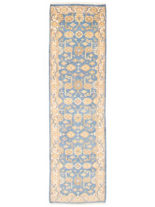 Indian Royal Oushak 2'7" x 9'10" Hand-knotted Wool Rug 