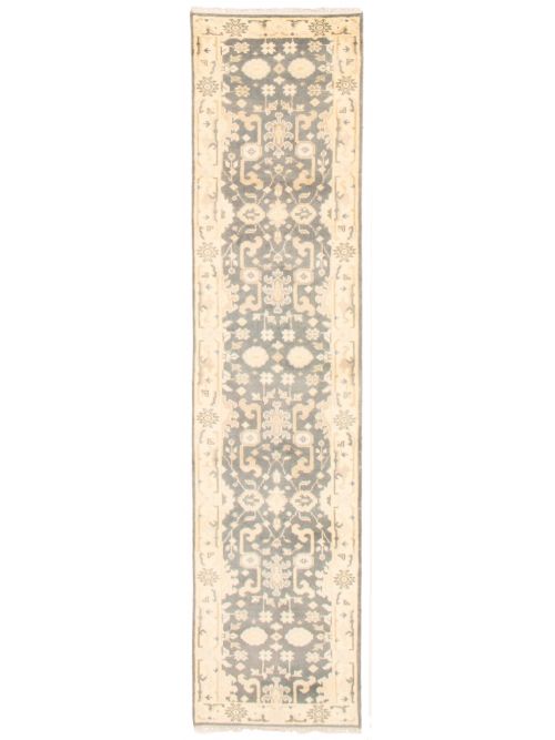 Indian Royal Oushak 2'8" x 11'10" Hand-knotted Wool Rug 