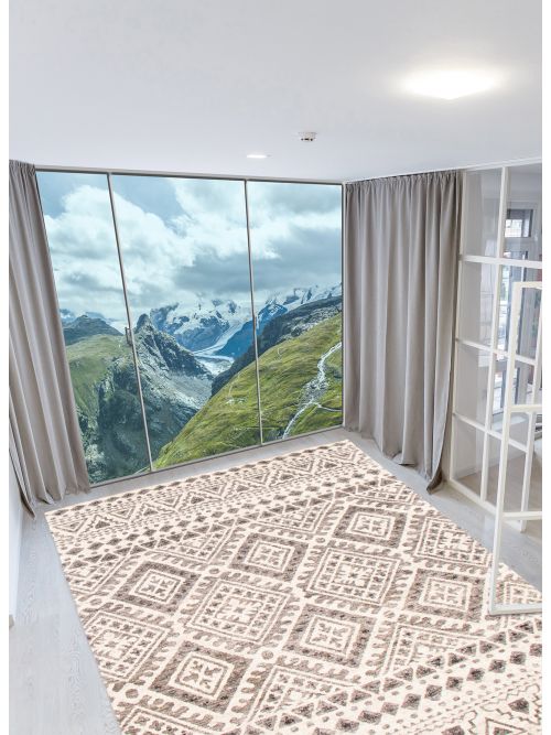Indian Tangier 7'10" x 10'0" Hand-knotted Wool Rug 