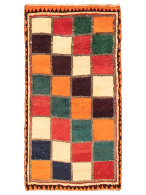 Tapis style persan kaskhuli gabbeh 2'10" x 5'6" en laine