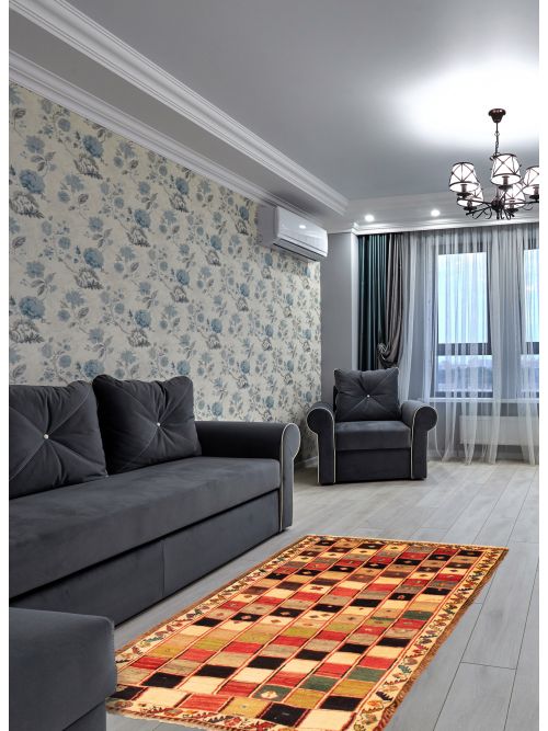 Tapis style persan kaskhuli gabbeh 3'10" x 6'7" en laine