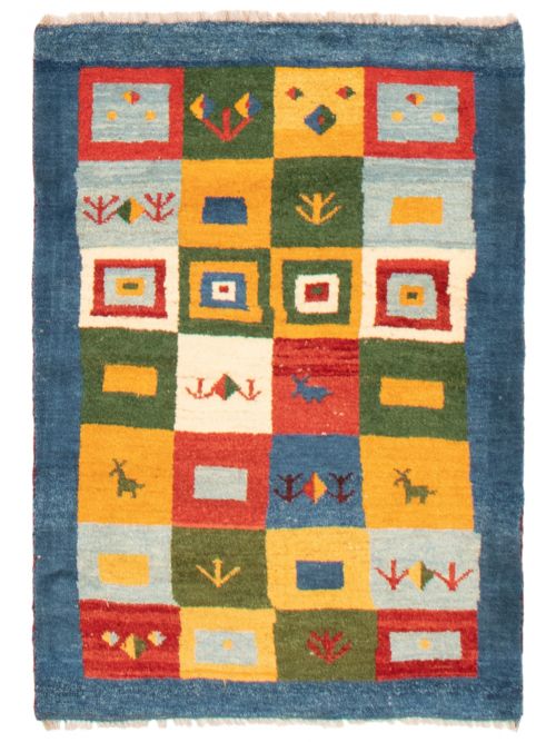 Tapis style persan kaskhuli gabbeh 3'3" x 4'7" en laine