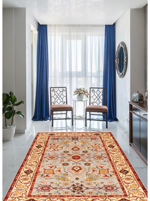 Indian Serapi Heritage 6'0" x 9'1" Hand-knotted Wool Rug 