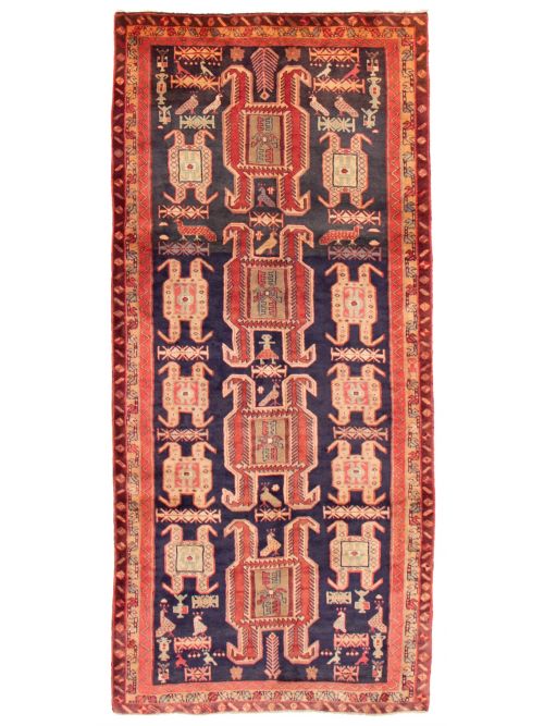 Persian Style 4'4" x 9'10" Hand-knotted Wool Rug 