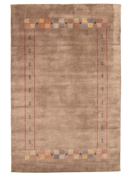 Indo Gabbeh 5'1" x 7'10" Hand Loomed Wool Rug 