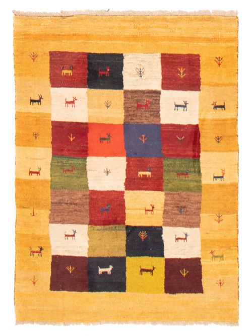 Persian Style Kashkuli Gabbeh 3'10" x 5'5" Hand-knotted Wool Rug 