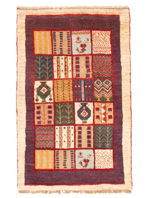 Persian Style Kashkuli Gabbeh 3'1" x 5'2" Hand-knotted Wool Rug 