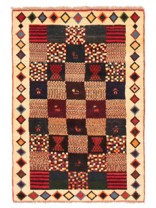 Persian Style Kashkuli Gabbeh 3'5" x 5'1" Hand-knotted Wool Rug 