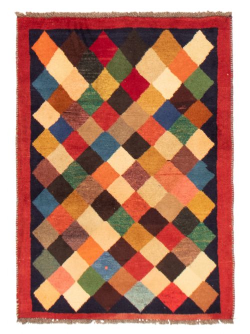 Persian Style Kashkuli Gabbeh 3'4" x 4'8" Hand-knotted Wool Rug 