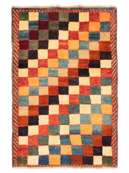 Persian Style Kashkuli Gabbeh 3'8" x 5'7" Hand-knotted Wool Rug 