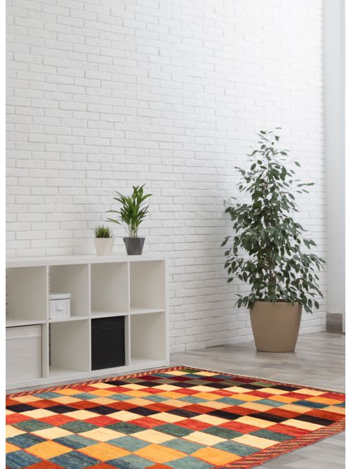 Persian Style Kashkuli Gabbeh 3'8" x 5'7" Hand-knotted Wool Rug 