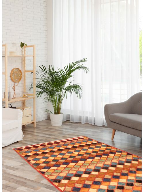Tapis style persan kaskhuli gabbeh 3'7" x 6'4" en laine