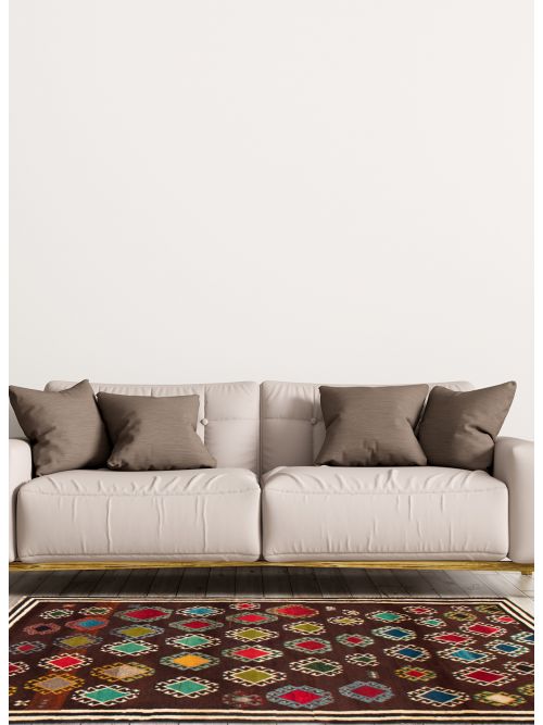 Persian Style Kashkuli Gabbeh 3'3" x 6'7" Hand-knotted Wool Rug 