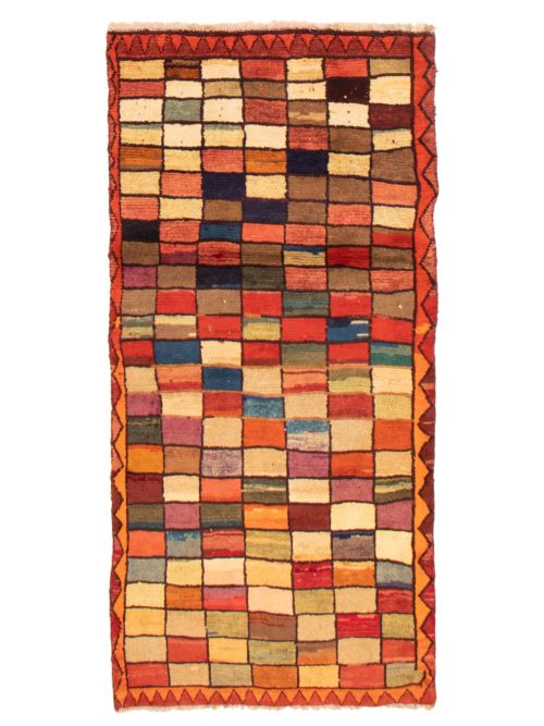 Persian Style Kashkuli Gabbeh 3'5" x 7'1" Hand-knotted Wool Rug 