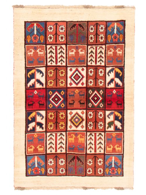 Persian Style Kashkuli Gabbeh 3'11" x 5'10" Hand-knotted Wool Rug 