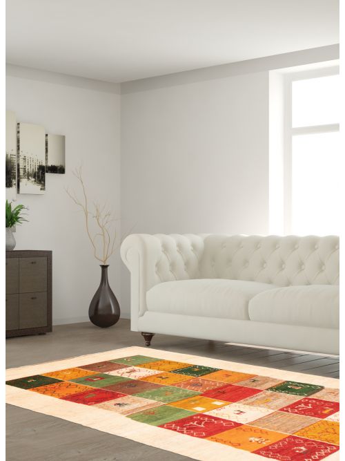 Persian Style Kashkuli Gabbeh 3'10" x 6'9" Hand-knotted Wool Rug 