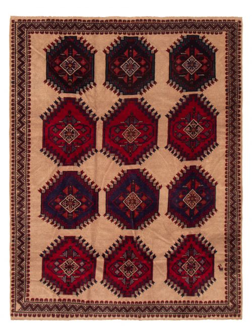 Afghan Rizbaft 6'11" x 9'0" Hand-knotted Wool Rug 