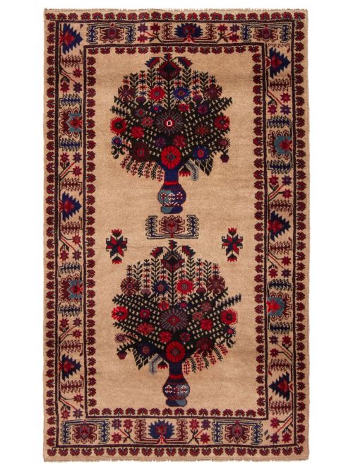 Afghan Rizbaft 2'9" x 4'10" Hand-knotted Wool Rug 