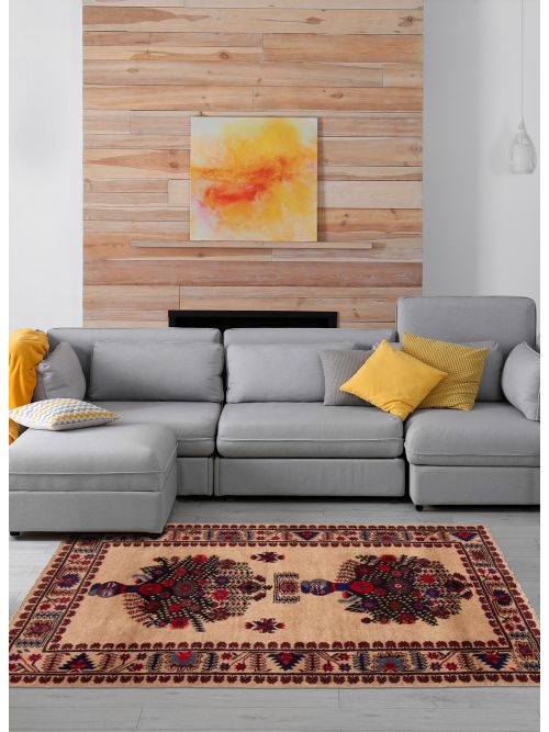 Afghan Rizbaft 2'9" x 4'10" Hand-knotted Wool Rug 