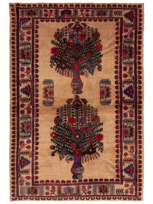 Afghan Rizbaft 3'2" x 4'8" Hand-knotted Wool Rug 