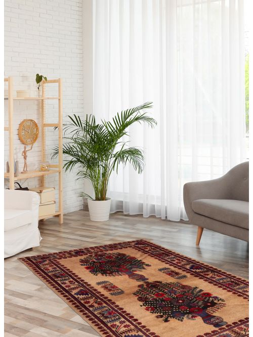 Afghan Rizbaft 3'2" x 4'8" Hand-knotted Wool Rug 
