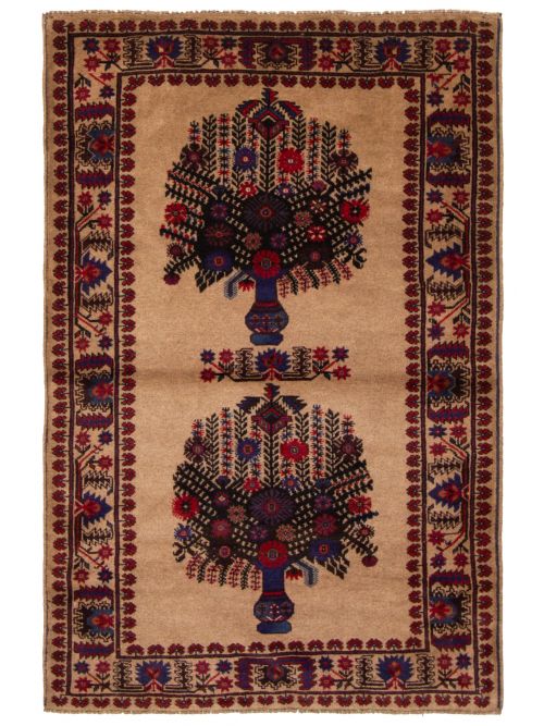 Afghan Rizbaft 3'0" x 4'6" Hand-knotted Wool Rug 