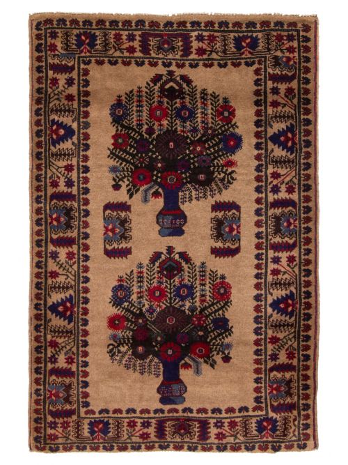 Afghan Rizbaft 2'11" x 4'6" Hand-knotted Wool Rug 